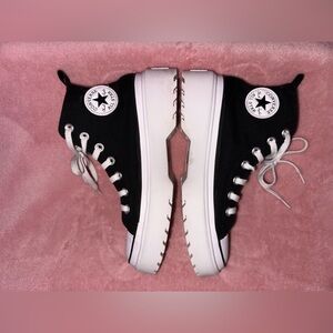 Converse Black and White Platform High-Tops